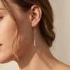 Brilio Silver Brilio Sidabrinis Long chain earrings with zircons EA1007W