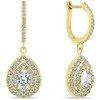 Brilio Silver Brilio Sidabrinis Luxurious auksinis-plated earrings with zircons EA488Y