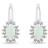 Brilio Silver Luxurious sidabrinis earrings with zircons and opals EA432W