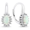 Brilio Silver Luxurious sidabrinis earrings with zircons and opals EA432W