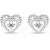 Brilio Silver Jewelry set Hearts with clear zircons SET295W (chain, pendant, earrings)
