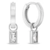 Brilio Silver Brilio Sidabrinis Minimalist round earrings 2in1 with cubic zirconia EA840W