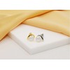 Brilio Silver Minimalist auksinis-plated earrings with real pearls EA595Y