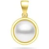 Brilio Silver Brilio Sidabrinis Minimalist auksinis-plated pendant with real pearl PT89Y