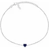 Brilio Silver Minimalistinė sidabrinė apyrankė Mėlyna Heart BRC30WB