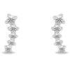 Brilio Silver Minimalistic long earrings with zircons EA1259W