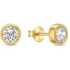 Brilio Silver Brilio Sidabrinis Gold-plated jewelry set with zircons SET220Y (pakabukas, earrings)
