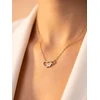 Brilio Silver Brilio Sidabrinis Modern auksinis-plated pakabukas with zircons NCL121Y
