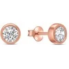Brilio Silver Brilio Sidabrinis Matching set of auksinis-plated jewelry with zircons SET220R (pakabukas, earrings)