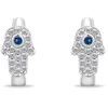 Brilio Silver Modern sidabrinis hoop earrings Hamsa EA667W
