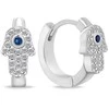 Brilio Silver Modern sidabrinis hoop earrings Hamsa EA667W