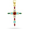Brilio Silver Brilio Sidabrinis Original auksinis-plated pendant Cross PT87YRBW