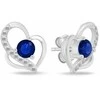 Brilio Silver Sidabrinis jewelry set with zircons Double heart SET294WB (chain, pendant, earrings)