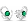 Brilio Silver Sidabrinis jewelry set with zircons Double heart SET294WG (chain, pendant, earrings)