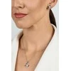 Brilio Silver Sidabrinis jewelry set with zircons Double heart SET294W (chain, pendant, earrings)