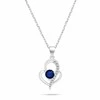 Brilio Silver Sidabrinis jewelry set with zircons Double heart SET294WB (chain, pendant, earrings)