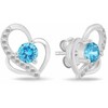 Brilio Silver Sidabrinis jewelry set with zircons Double heart SET294WAQ (chain, pendant, earrings)
