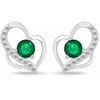 Brilio Silver Sidabrinis jewelry set with zircons Double heart SET294WG (chain, pendant, earrings)