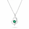 Brilio Silver Sidabrinis jewelry set with zircons Double heart SET294WG (chain, pendant, earrings)