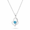Brilio Silver Sidabrinis jewelry set with zircons Double heart SET294WAQ (chain, pendant, earrings)