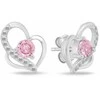 Brilio Silver Sidabrinis jewelry set with zircons Double heart SET294WP (chain, pendant, earrings)