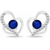 Brilio Silver Sidabrinis jewelry set with zircons Double heart SET294WB (chain, pendant, earrings)