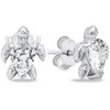 Brilio Silver Sidabrinis jewelry set with clear zircons Turtle SET233W (pendant, earrings)