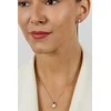 Brilio Silver Sidabrinis jewelry set with baltas opals Turtle SET235W (pendant, earrings)