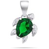Brilio Silver Brilio Sidabrinis Sidabrinis jewelry set with žalias zircons Turtle SET233WG (pendant, earrings)