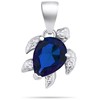 Brilio Silver Brilio Sidabrinis Jewelry set with dark mėlynas zircons Turtle SET233WB (pendant, earrings)