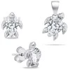 Brilio Silver Sidabrinis jewelry set with clear zircons Turtle SET233W (pendant, earrings)
