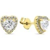 Brilio Silver Brilio Sidabrinis Romantic auksinis-plated earrings with zircons Hearts EA574Y