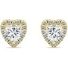 Brilio Silver Brilio Sidabrinis Romantic auksinis-plated earrings with zircons Hearts EA574Y