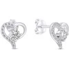 Brilio Silver Sidabrinis jewelry set Hearts with zircons SET219W (pendant, earrings)