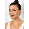 Brilio Silver Sidabrinis jewelry set Hearts with zircons SET219W (pendant, earrings)