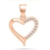 Brilio Silver Gold-plated jewelry set Hearts with zircons SET270R (pendant, earrings)
