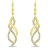 Brilio Silver Brilio Sidabrinis Sparkling auksinis-plated jewelry set with zircons SET222Y (pendant, earrings)