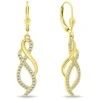 Brilio Silver Brilio Sidabrinis Sparkling auksinis-plated jewelry set with zircons SET222Y (pendant, earrings)