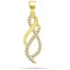 Brilio Silver Brilio Sidabrinis Sparkling auksinis-plated jewelry set with zircons SET222Y (pendant, earrings)