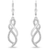 Brilio Silver Brilio Sidabrinis Sparkling sidabrinis jewelry set with zircons SET222W (pendant, earrings)
