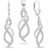 Brilio Silver Brilio Sidabrinis Sparkling sidabrinis jewelry set with zircons SET222W (pendant, earrings)