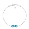 Brilio Silver Sidabrinė apyrankė su Mėlyna Opal Infinity BRC208WB