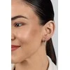 Brilio Silver Sidabrinis oval earrings 2in1 with cubic zirconia EA1177W