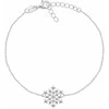 Brilio Silver Sidabrinis bracelet with zircons Snowflake BRC253W