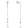 Brilio Silver Sidabrinis chain earrings with real pearls EA1286W