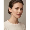 Brilio Silver Sidabrinis chain earrings Leaves with zircons EA1263W