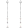 Brilio Silver Sidabrinis chain earrings with real pearls EA1286W