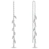 Brilio Silver Sidabrinis chain earrings Leaves with zircons EA1263W