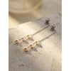 Brilio Silver Sidabrinis chain earrings with real pearls EA1286W