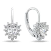 Brilio Silver Sidabrinis dangle earrings Hearts with zircons EA1266W